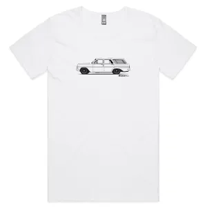 2XL White EH Holden Wagon Mens Scoop Neck T-Shirt - WAREHOUSE
