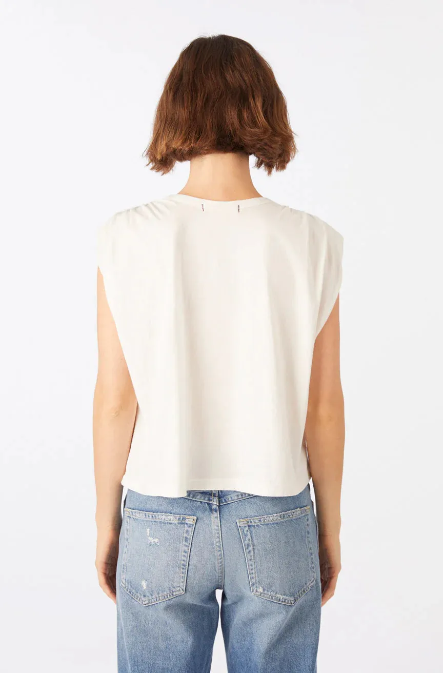 AMO Denim Gerty Short Sleeve Tee in White