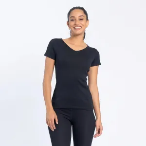 AYA | Women's Organic Pima Cotton V-Neck T-Shirt | Navy Blue L