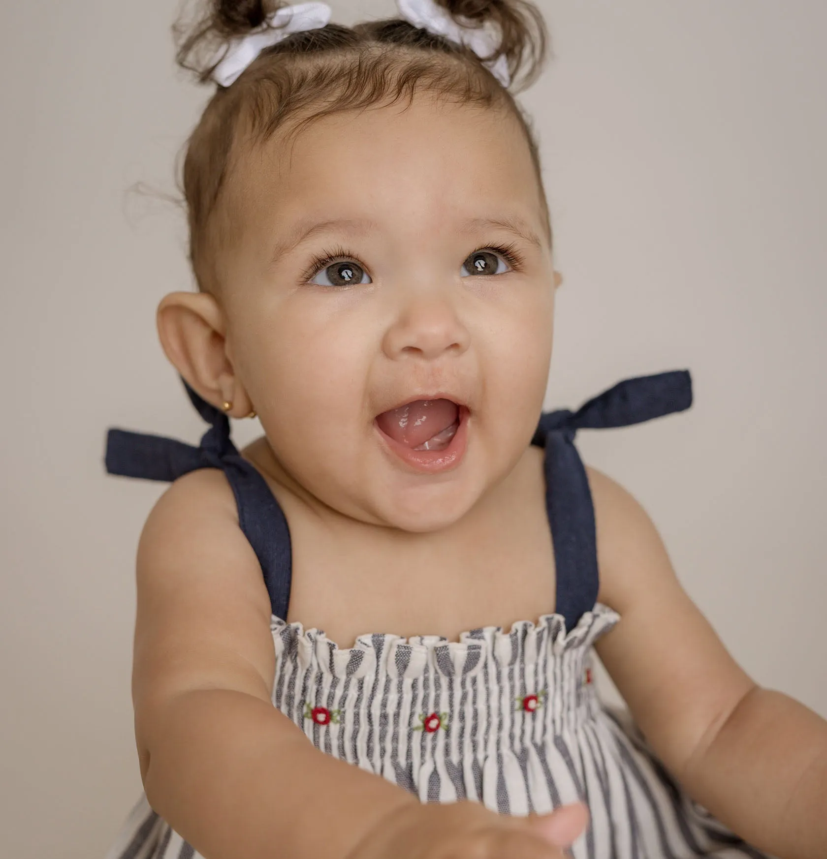 Carmen Linen Sleeveless Dress, Infant Girls