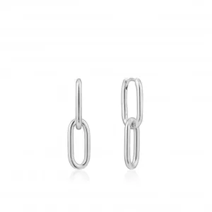 Chain Reaction Rhodium Cable Link Earrings E021-01H