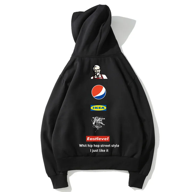 Cola Fleece Hoodies - Solid Color Cola Series Cola KFC Logo Icon Super Cool Fleece Hoodie