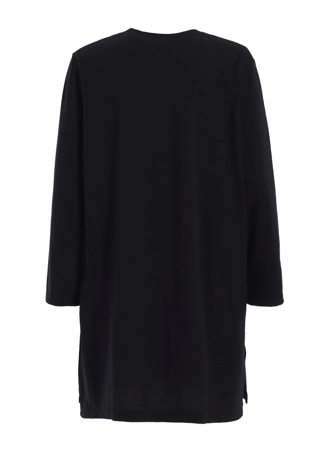 COMBED SINGLE JERSEY SINGLE BUTTON HENRY NECK LS T