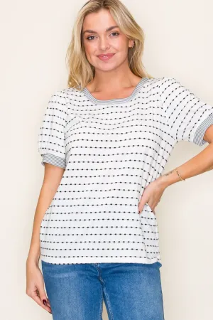 Dotted Stripe Top