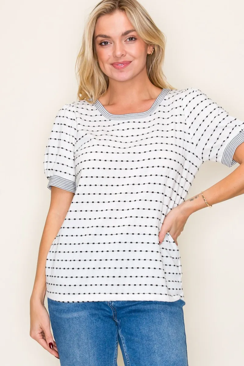 Dotted Stripe Top