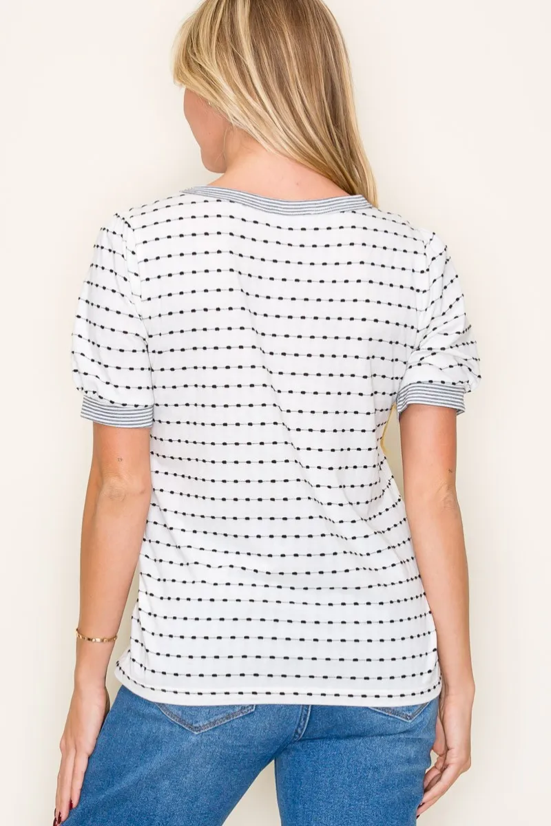 Dotted Stripe Top