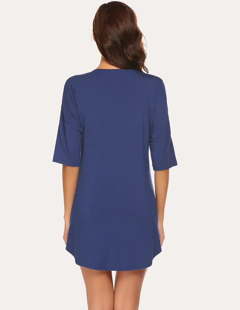 Ekouaer Half Sleeve Nightdress (US Only)