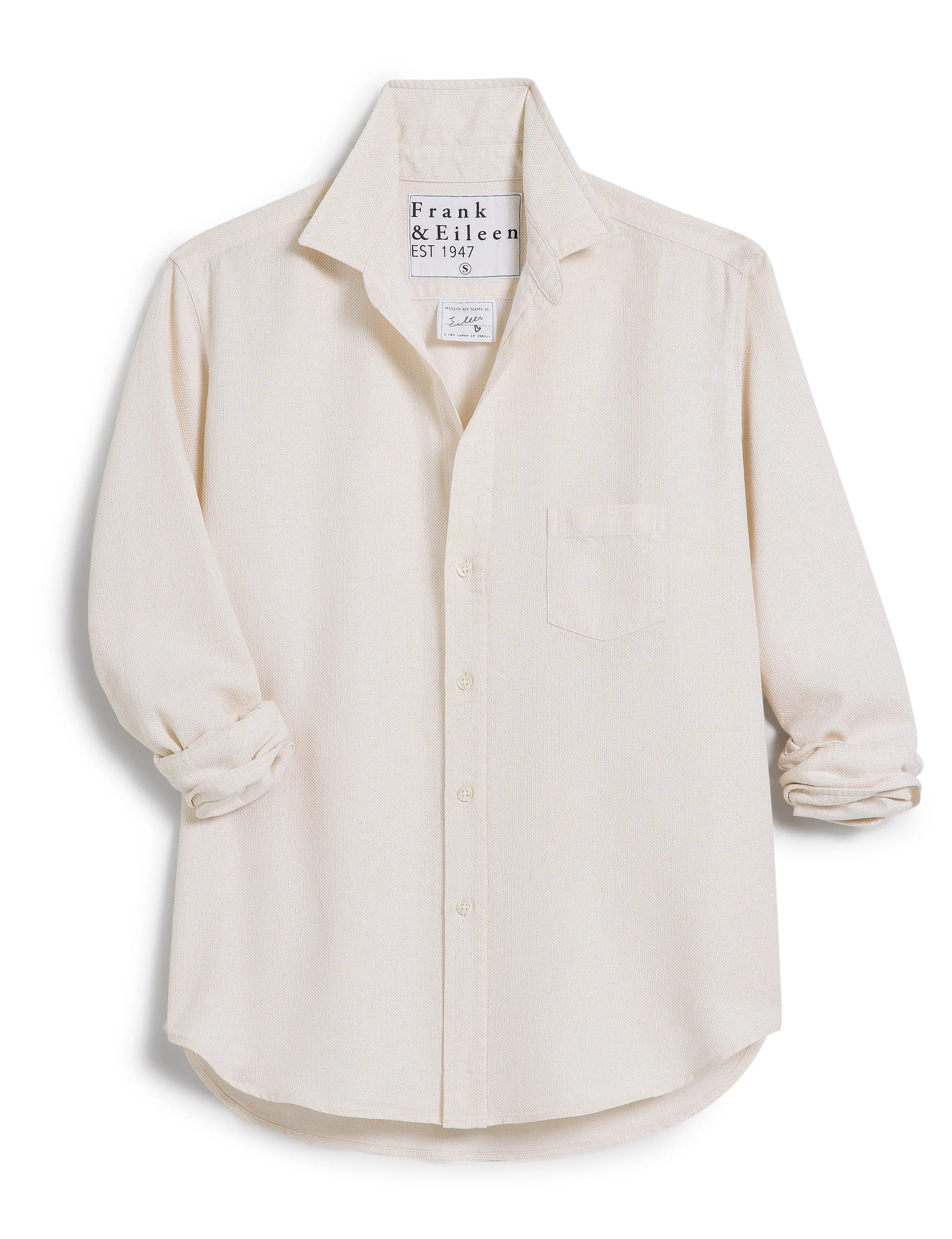 FRANK AND EILEEN - EILEEN RELAXED BUTTON UP SHIRT IN TEXTURED GLITTER FLANNEL