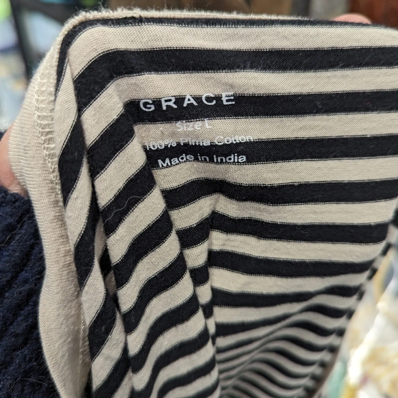 Grace Striped Tee Shirt - Large