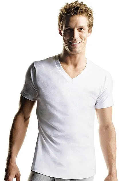 Hanes White V-Neck T-shirt 5 pack