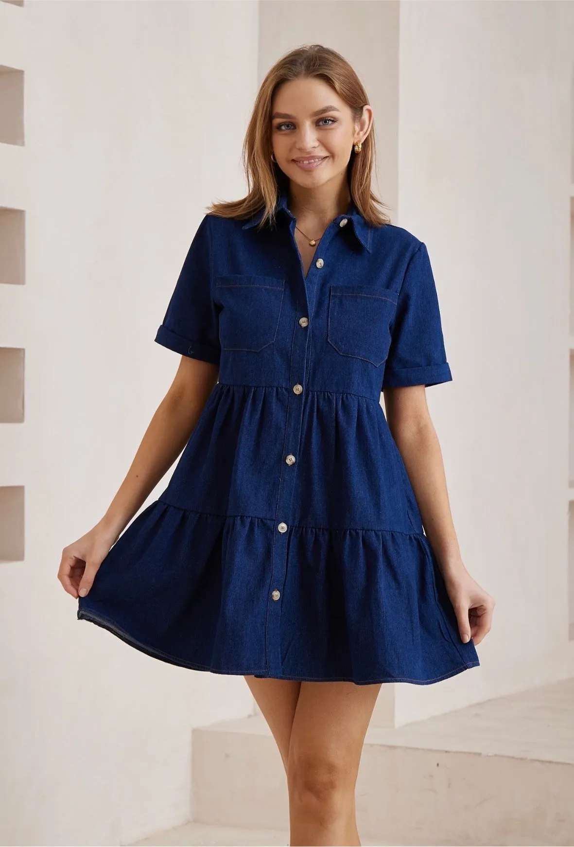 Jayla Mini Dress -Navy