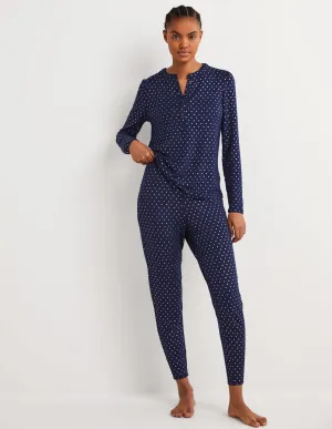 Jersey Bottoms-French Navy, Silver Star