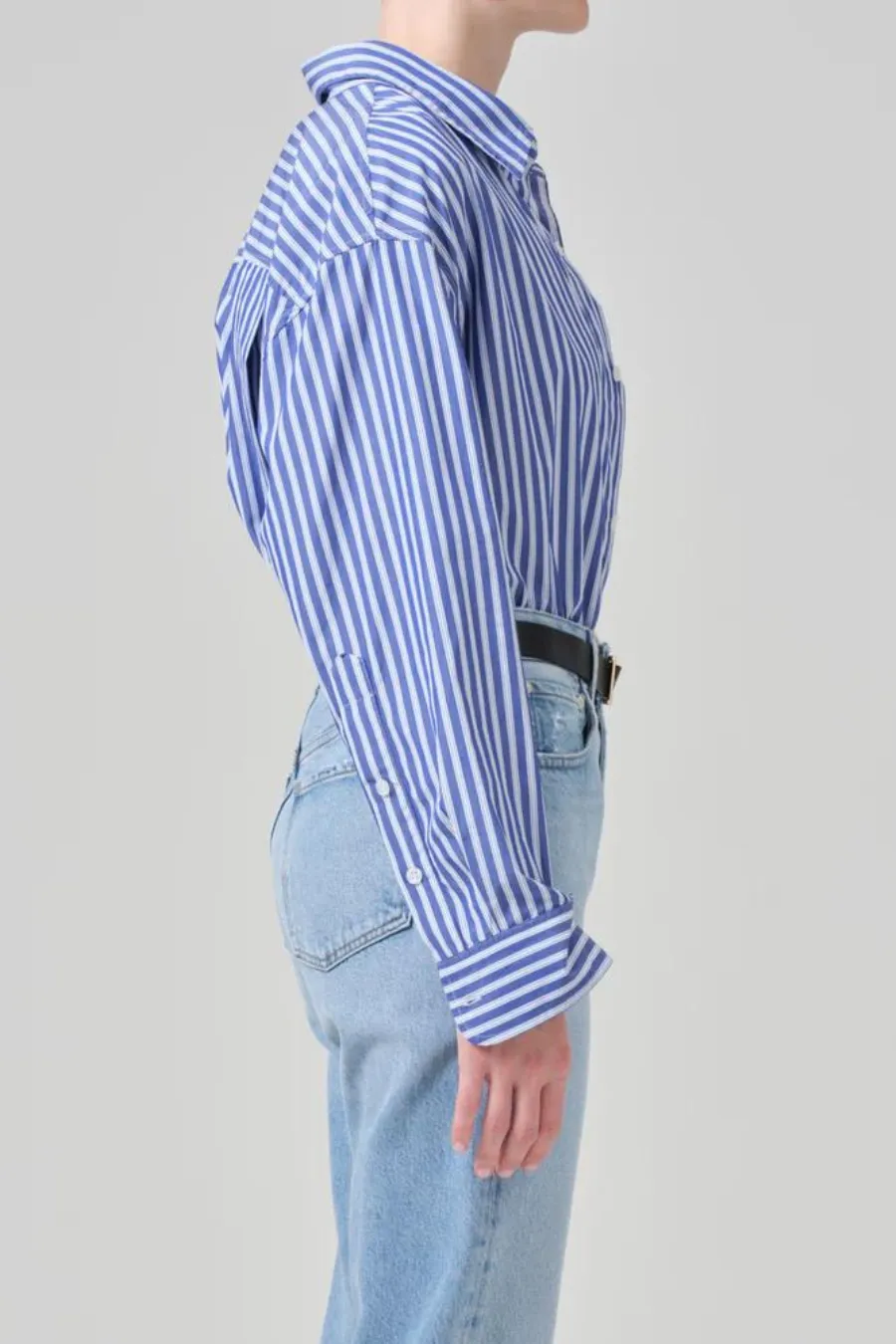 Kayla Shirt Navy Mesa Stripe