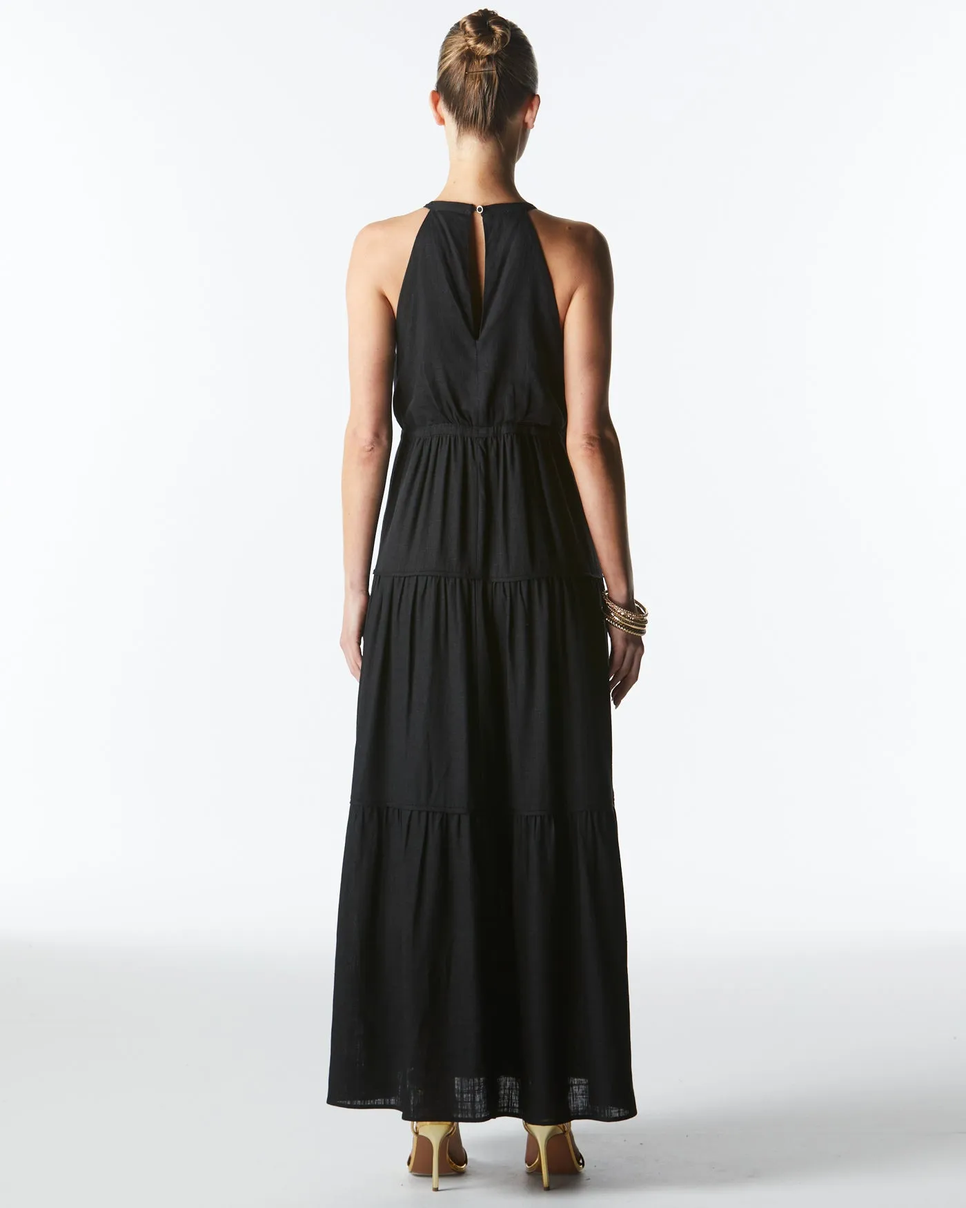 Mid Summer Halter Dress - Black