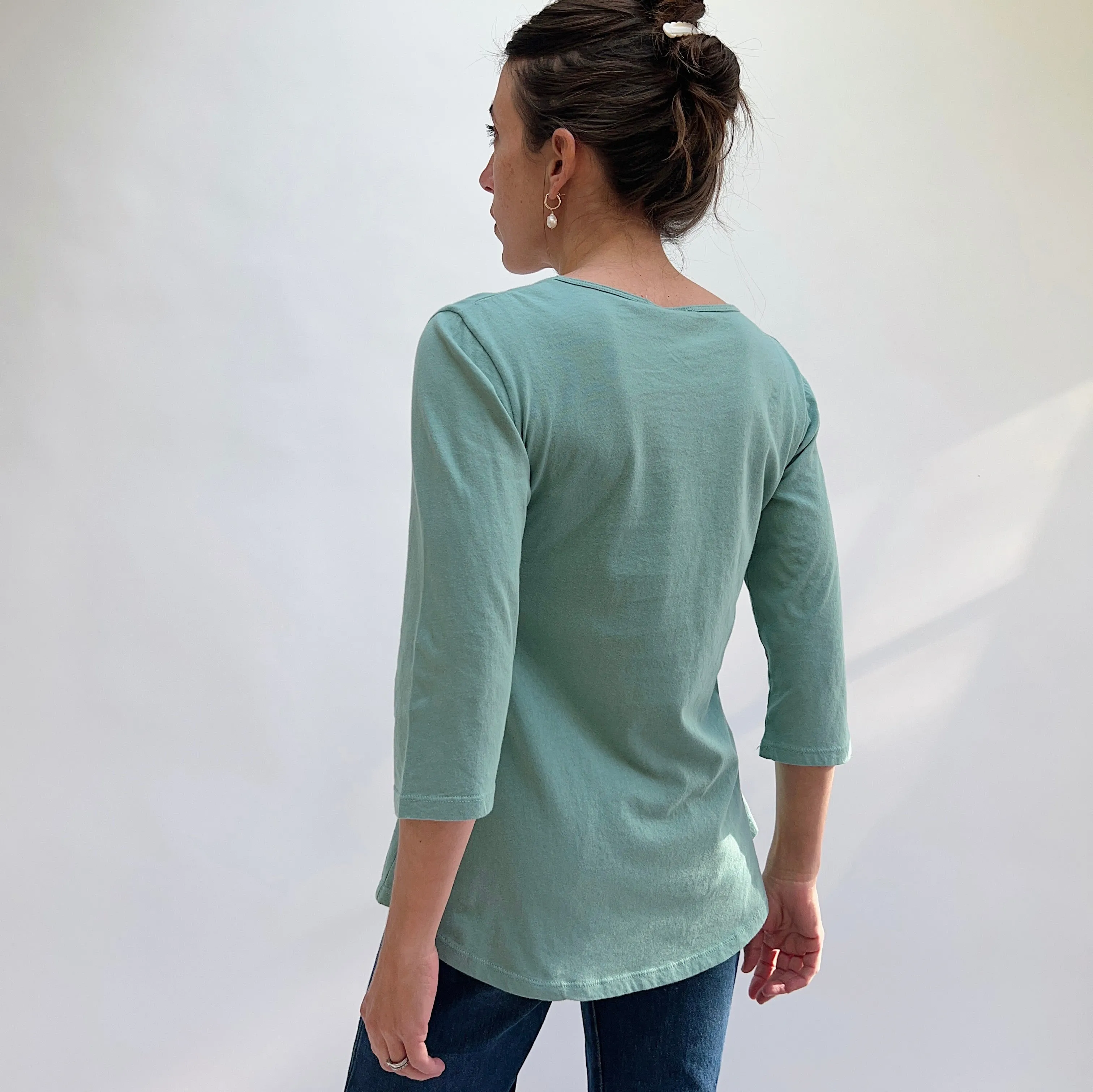 Mill Valley | 3/4 Sleeve Tee in Sage