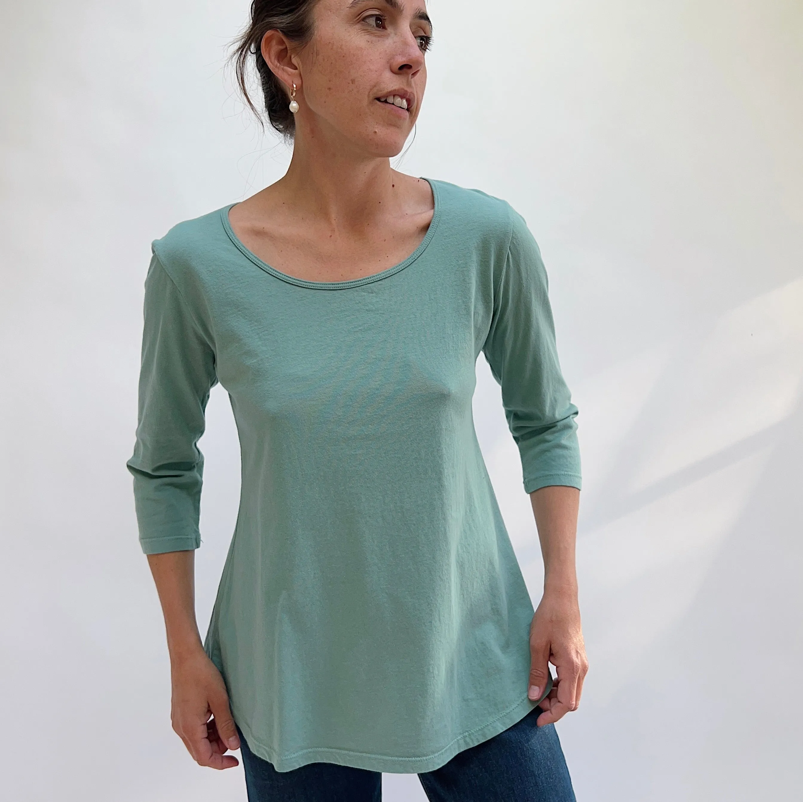 Mill Valley | 3/4 Sleeve Tee in Sage