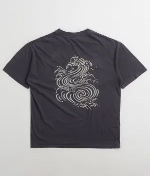 Mollusk Chrysanthemum T-Shirt - Black Indigo