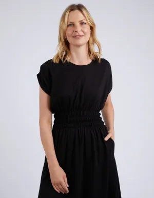 Nelle Midi Dress  - Black
