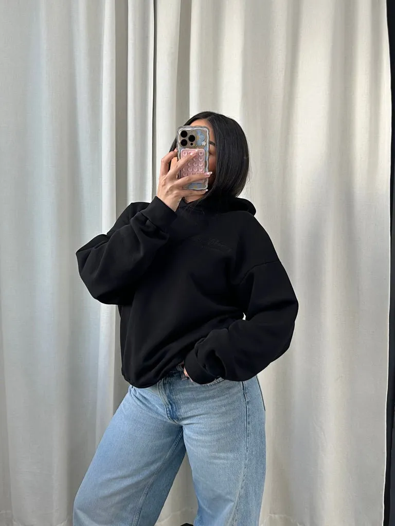 tc fleece hoodie (BLACK)