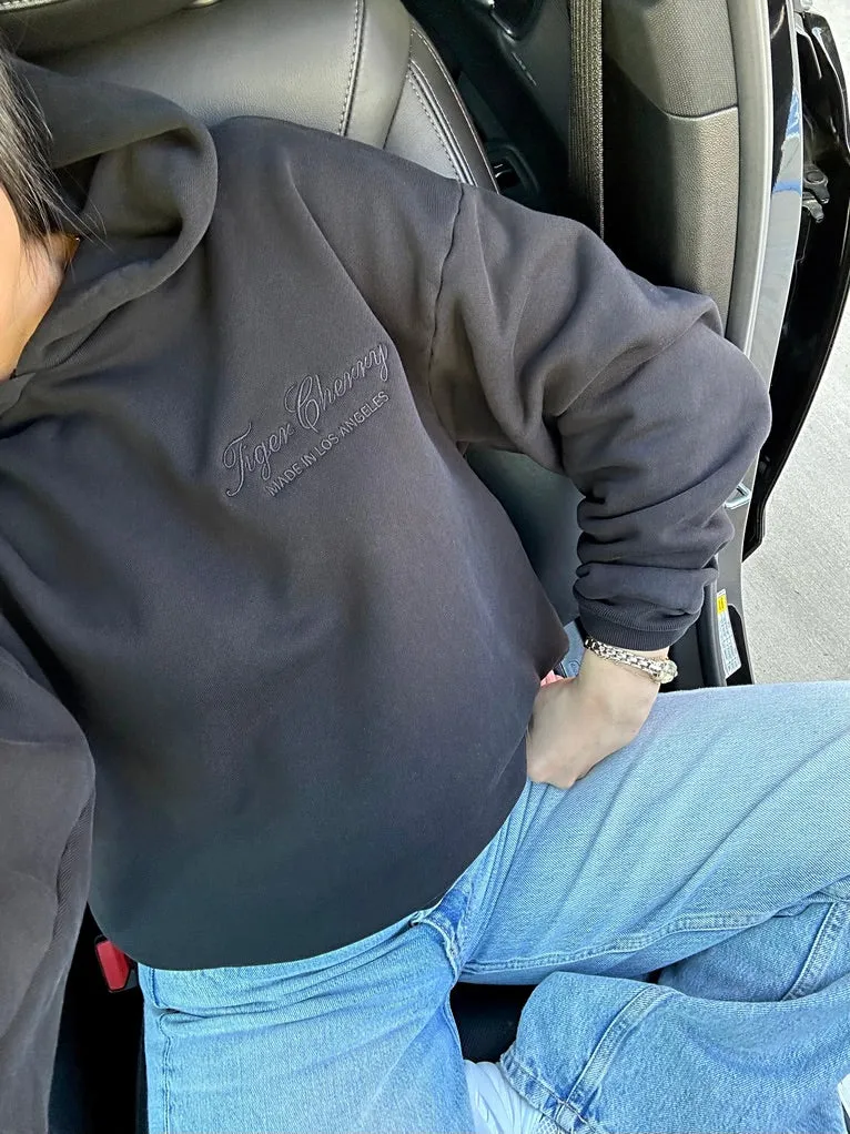 tc fleece hoodie (BLACK)