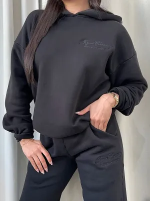tc fleece hoodie (BLACK)