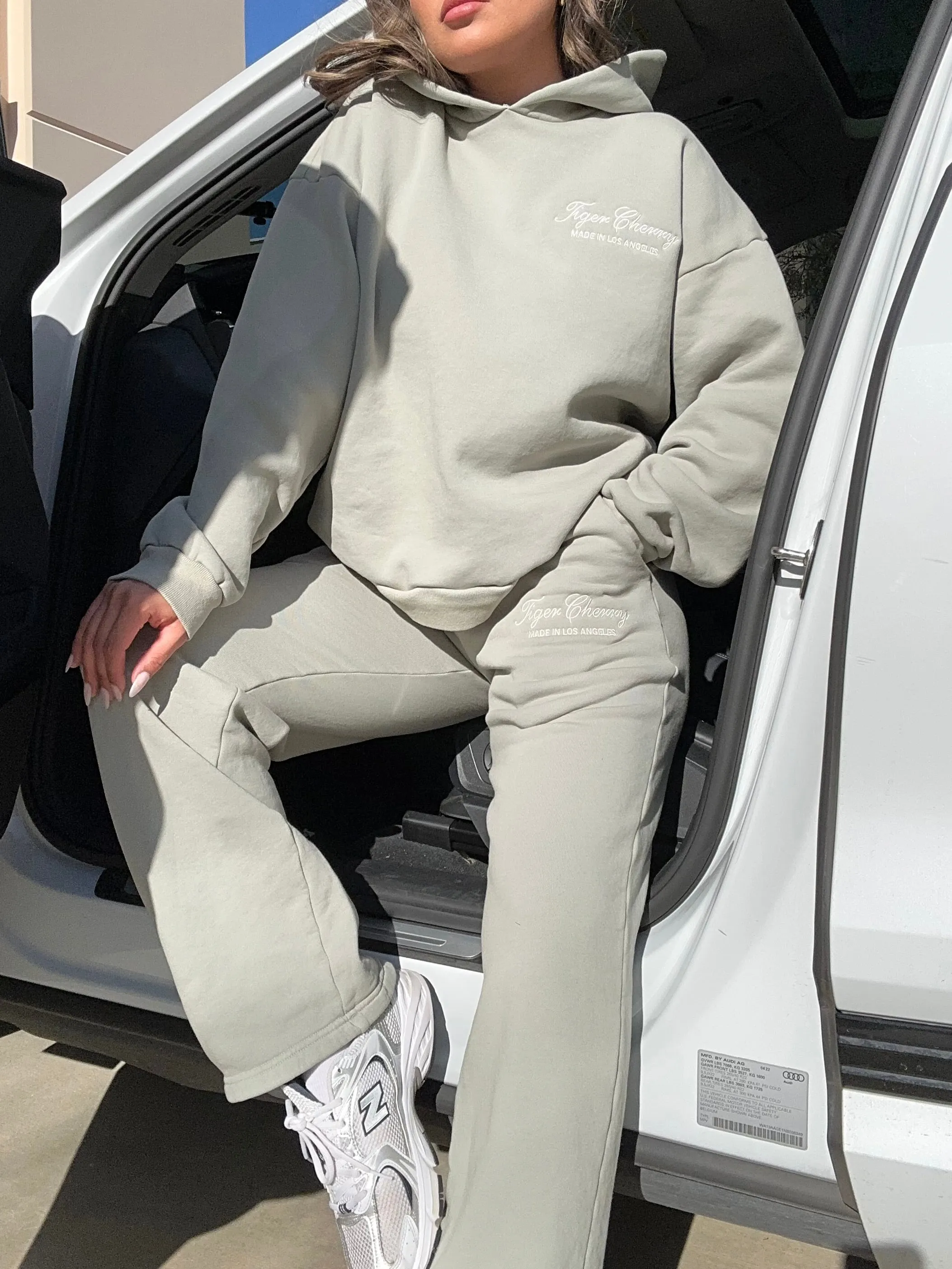 tc fleece hoodie (SAGE)