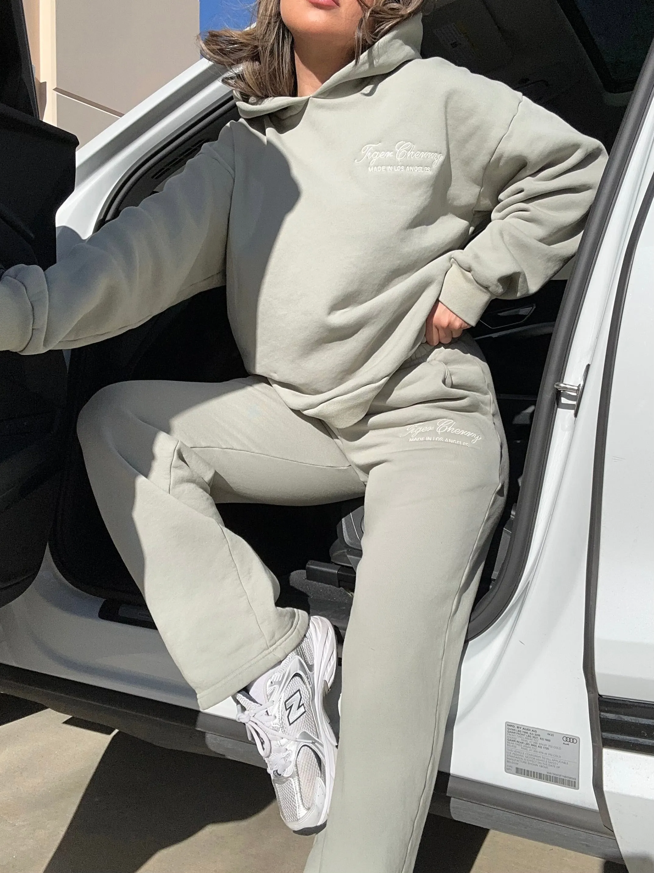 tc fleece hoodie (SAGE)